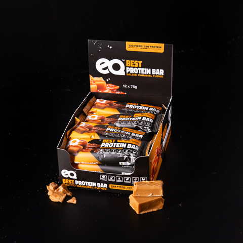 EQ The Best Protein Bar Salted Caramel Fudge 12 Pack