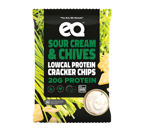 EQ Lowcal Protein Cracker Chips (Sour Cream & Chives 8 Pack)